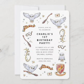 Hedwig Wizard Birthday Magic Einladung