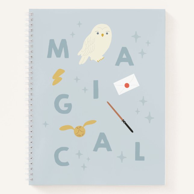 Hedwigh "Magical" Typografy Graphic Notizbuch (Vorderseite)