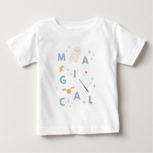 Hedwigh "Magische" Typografie-Grafik Baby T-shirt