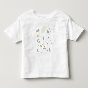 Hedwigh "Magische" Typografie Grafik Kleinkind T-shirt