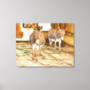 Hee Haw Donkeys Leinwanddruck