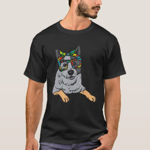 Heeler Puzzle-Bandana-Brille Autismusrisiko-Katze T-Shirt