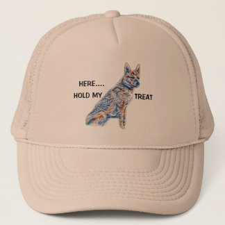 Heeler Rind Hund hier halten meine Leckerei Truckerkappe