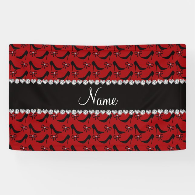 Heels-Bogendiamant des individuellen Namens roter Banner (Horizontal)