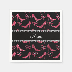 Heelsbogen des pinkfarbenen rosa Glitters des Serviette
