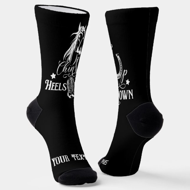 Heelse auf dem Cowgirl reiten Socken (Gewinkelt)