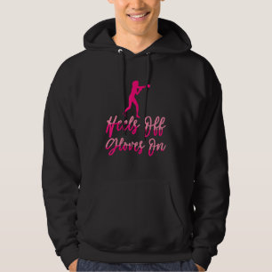 Heelse von Handschuhen auf Jab Cross-Hook Boxhands Hoodie
