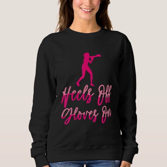 Heelse von Handschuhen auf Jab Cross-Hook Boxhands Sweatshirt (Vorderseite)