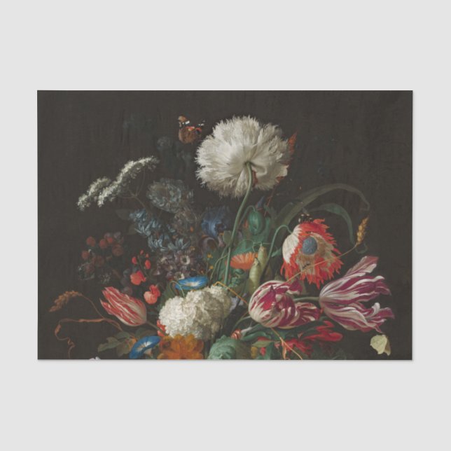 Heem Vase Blume Malerei Seidenpapier (Vorderseite)