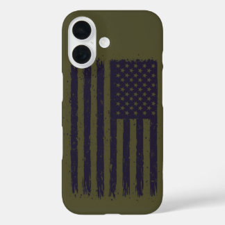 Heer Amerika Dunkelviolett und Grün iPhone 16 Hülle