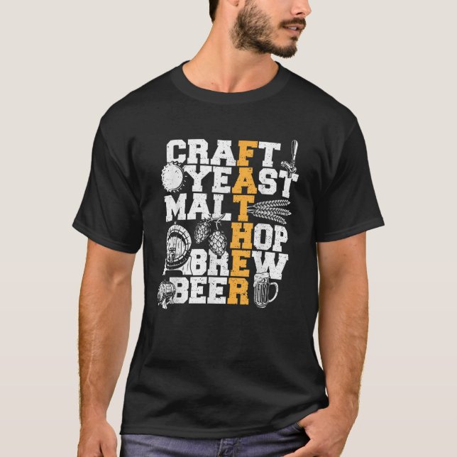 Hefehefe zum Vater Bierbrauer T T-Shirt (Vorderseite)