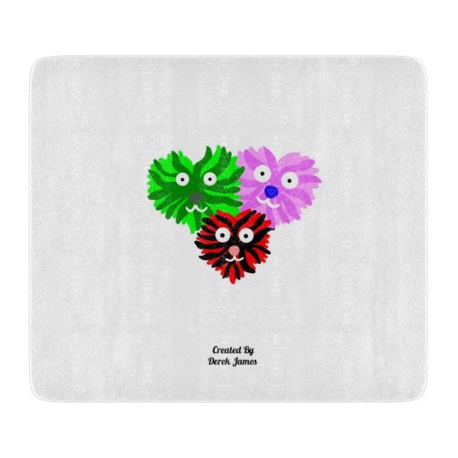 Heft Fuzzies Glas Cutting Board Schneidebrett (Vorderseite)