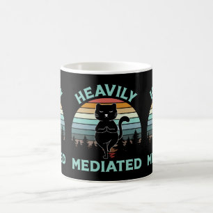 Heftig Mediated Funny Zen Yoga Katzen Mamas & Väte Kaffeetasse
