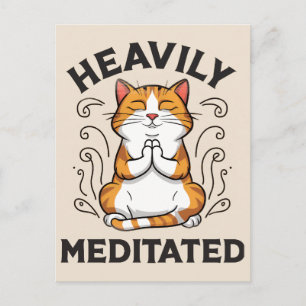 Heftig meditierter Funny Yoga Postkarte