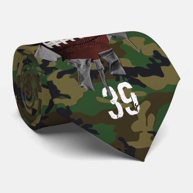 Heftige Fußball-Camouflage Krawatte (Gerollt)