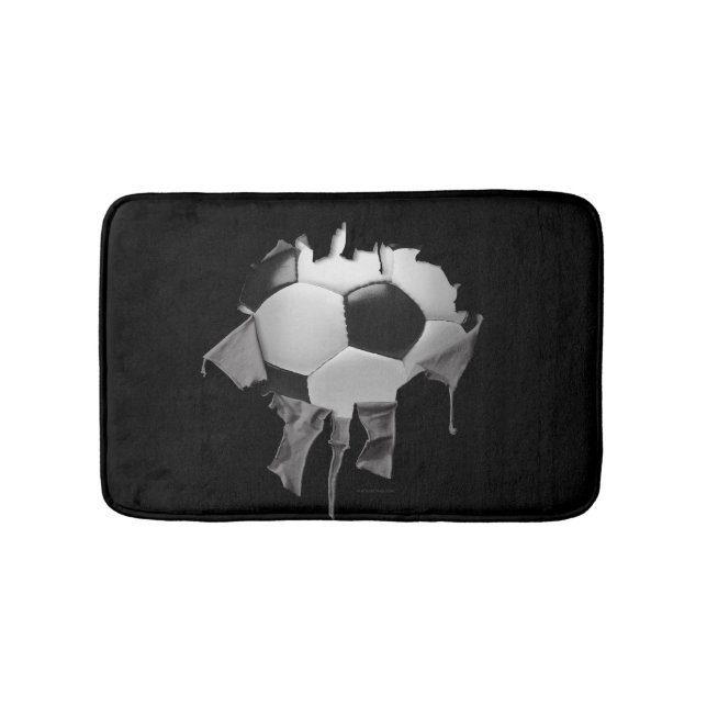 Heftige Fußball-Schwarz-Bad-Matte Badematte (Vorderseite)