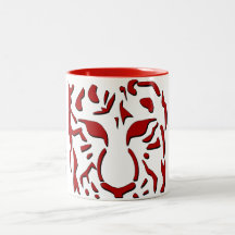 Heftige Tiger-Tasse im Rot