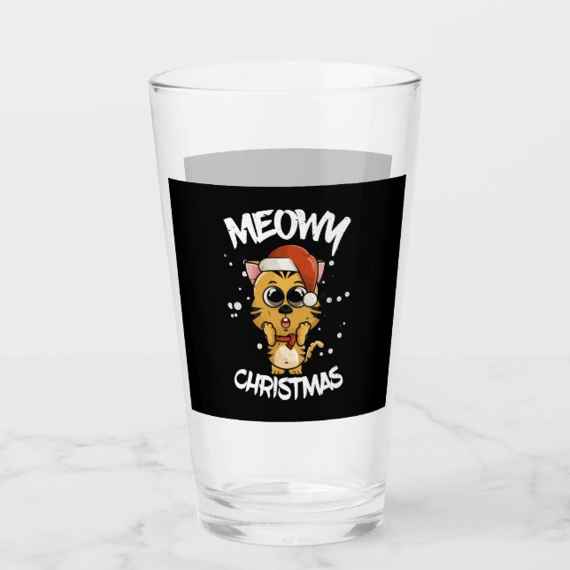 heftige Weihnachten Glas (Vorderseite)