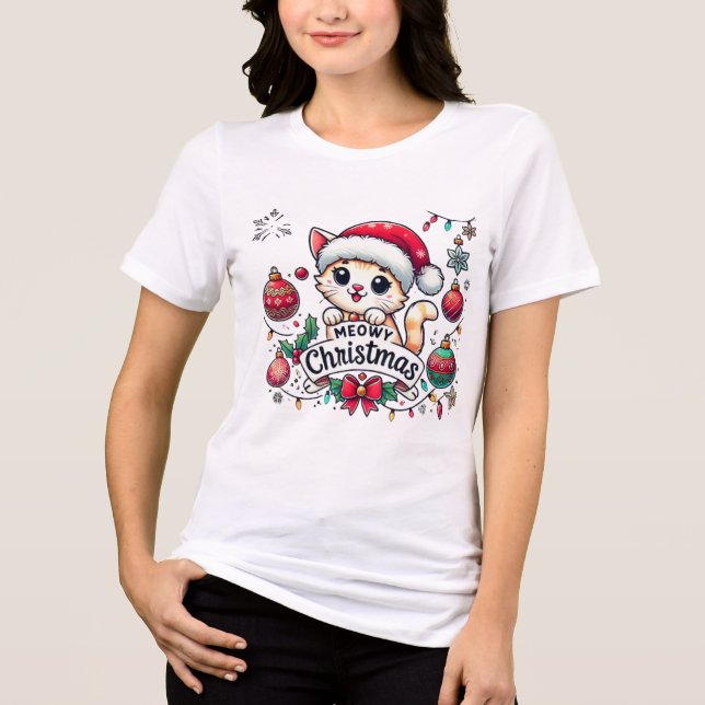 heftige Weihnachten Tri-Blend Shirt (Vorderseite)