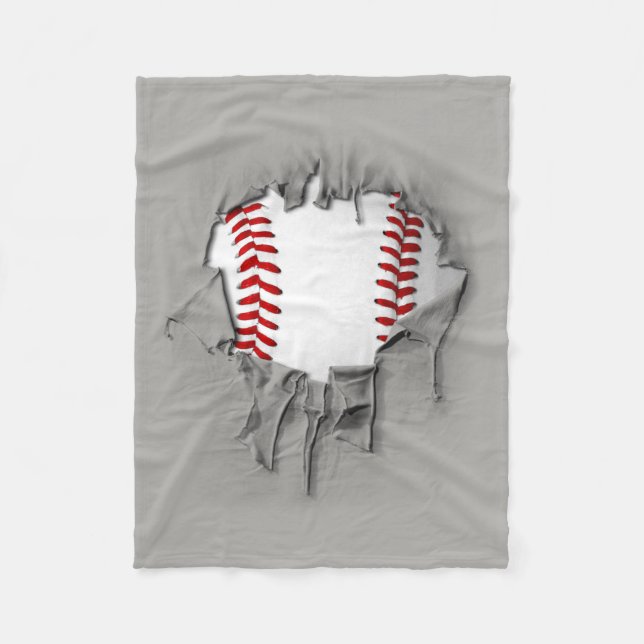 Heftiger Baseball Fleecedecke (Vorderseite)