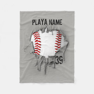Heftiger Baseball (personalisiert) Fleecedecke