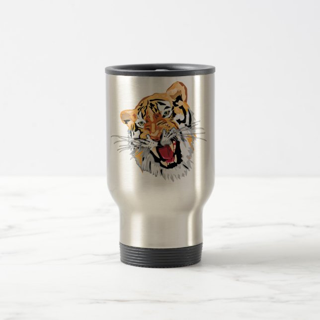 Heftiger Knurrentiger Reisebecher (Mittel)