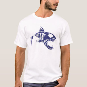 Heftiges Stammes- Fischskelettt-shirt T-Shirt