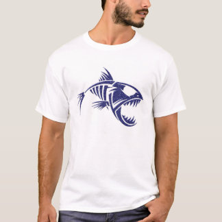 Heftiges Stammes- Fischskelettt-shirt T-Shirt