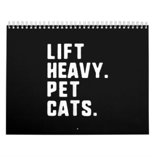 Heftkatzen für Hobbyhure Funny Gym Workout Lifting Kalender