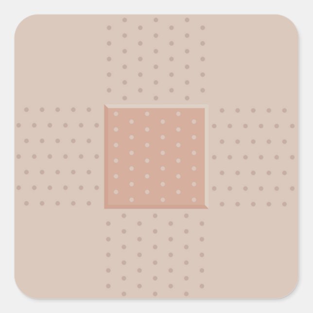 Heftpflaster - Aufkleber auf der Fläche (Vorderseite)