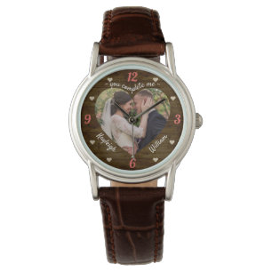 Heftpuzzle Hochzeit Foto Rustikal, Sie schließen  Armbanduhr