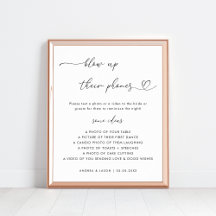 Heftschrift bläst ihre Telefone Hochzeitszeichen a