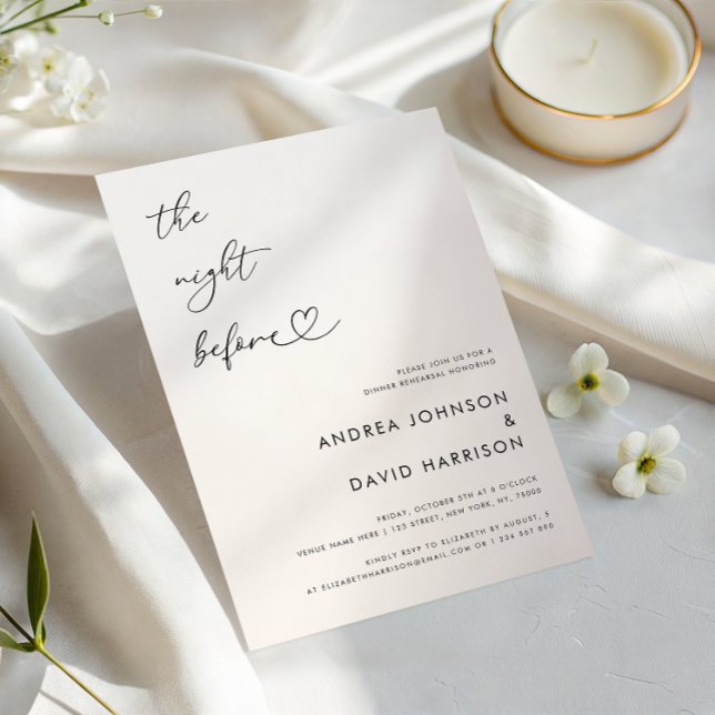 Heftschrift The Night Before Probe Dinner Einladung (Von Creator hochgeladen)