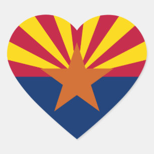 Heftsticker für Arizona Herz-Aufkleber