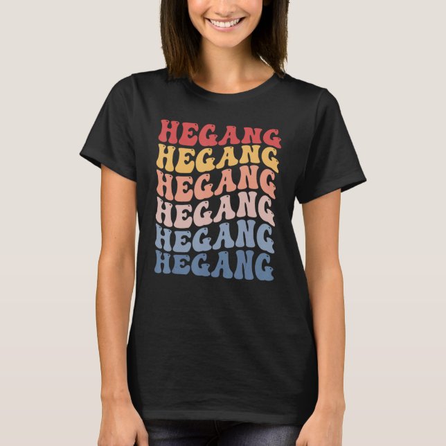 Hegang City Groovy Retro T-Shirt (Vorderseite)