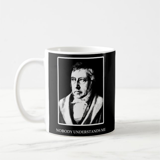 Hegel Niemand versteht mich Fun Philosopher Kaffeetasse (Links)