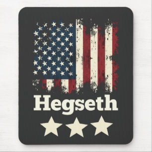 Hegseth Trump Administration American Flag Mousepad