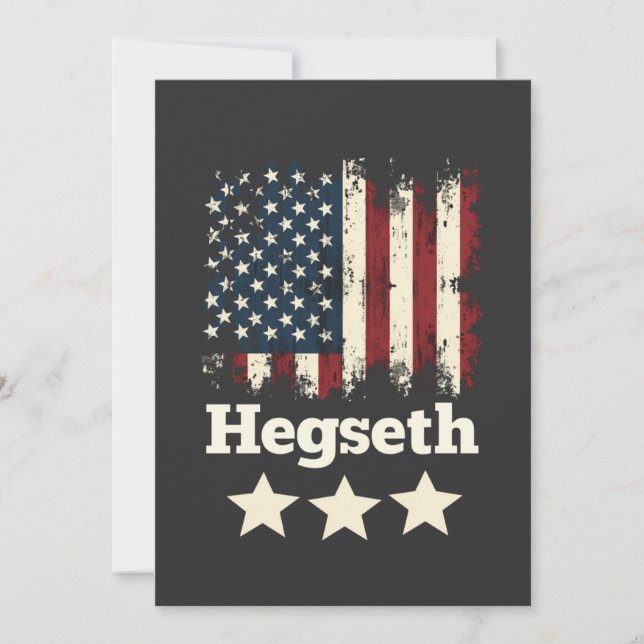 Hegseth Trump Administration American Flag Save The Date (Vorderseite)