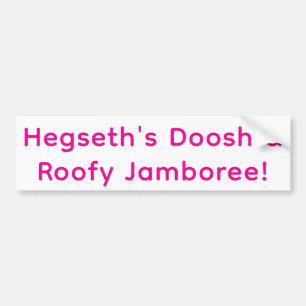 Hegseths Doosh & Roofy Jam Hankamer Artjunkhaus Autoaufkleber