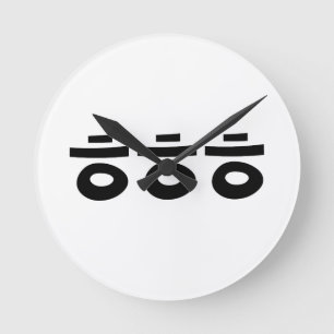 HEHEHE ㅎㅎㅎ Korean Slang Runde Wanduhr