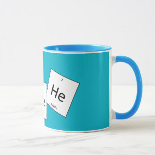 Hehehe Helium-Lachgas-Element-Wortspiel-Schale Tasse