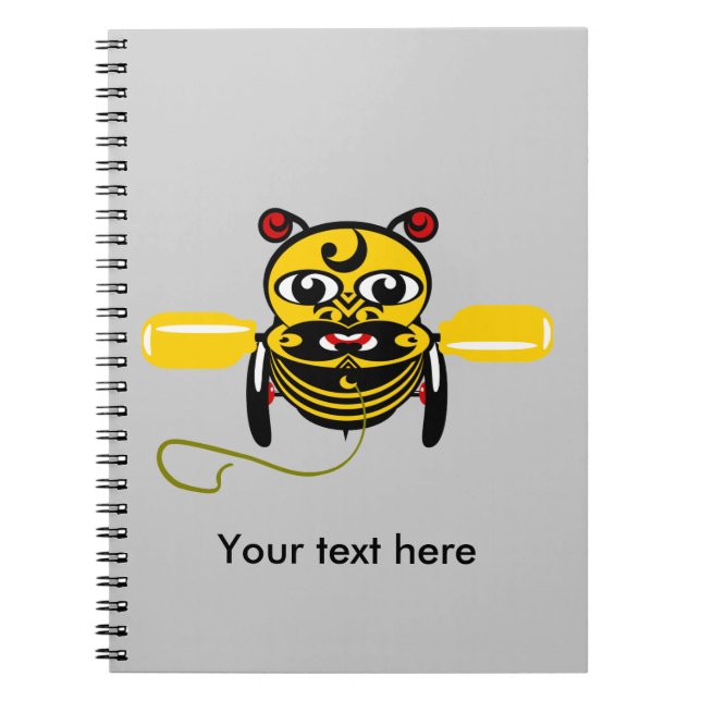 Hei Tiki Bee Toy Kiwiana Notizblock (Vorderseite)