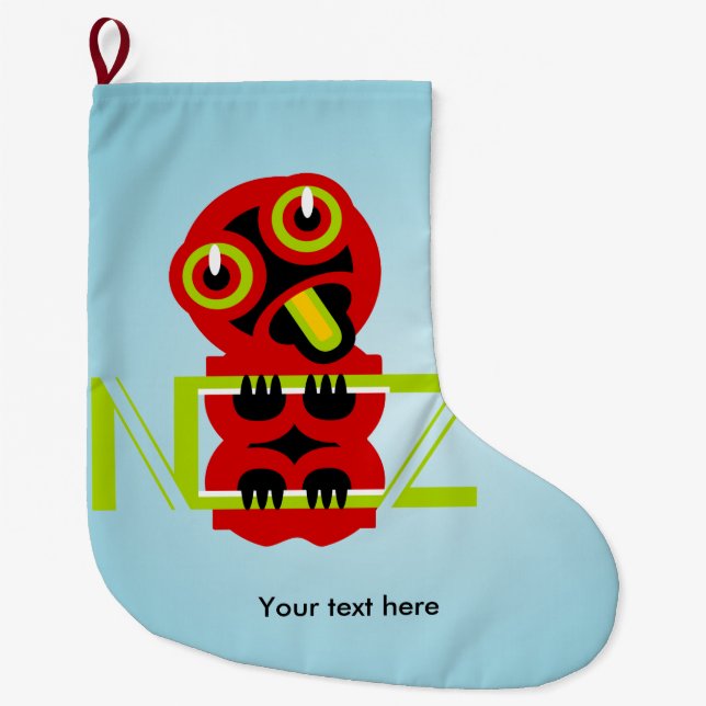 Hei Tiki Großer Weihnachtsstrumpf (Vorderseite)