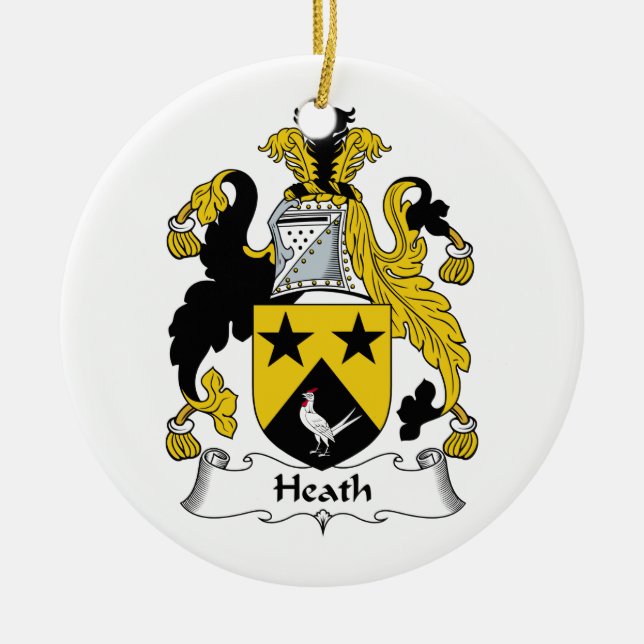 Heide-Familienwappen Keramikornament (Vorne)