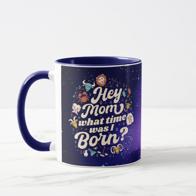 HEIDE MAMA, WIE LANGE WAR ICH GEBOREN? ASTROLOGIE TASSE (Links)