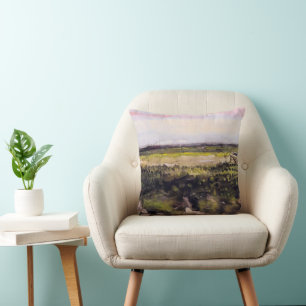 Heide mit Schubkarre von Vincent van Gogh Kissen