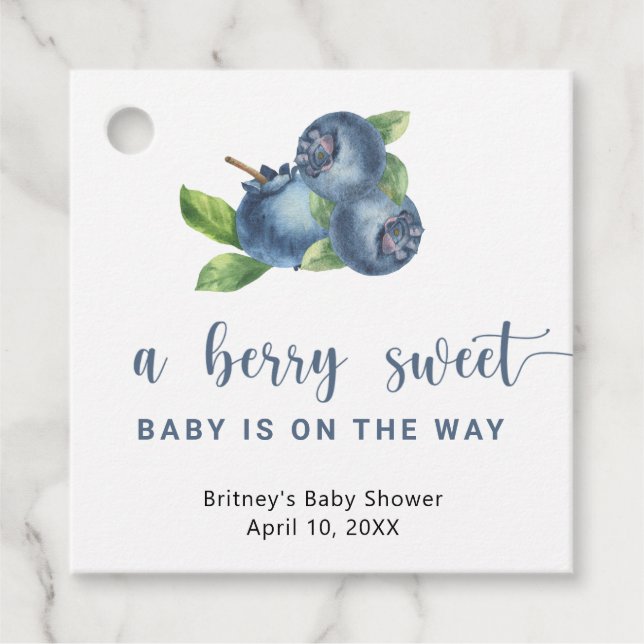 Heidelbeeren Geschenkanhänger (Vorderseite)