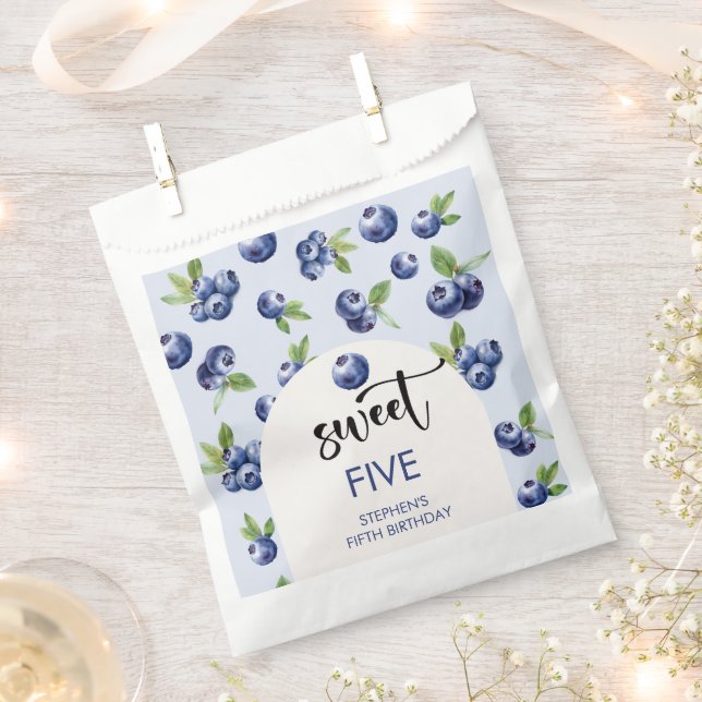 Heidelbeeren-Kindergeburtstag Geschenktütchen (Ausgeschnitten)