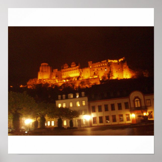 Heidelberg Castle by Night Poster (Vorne)