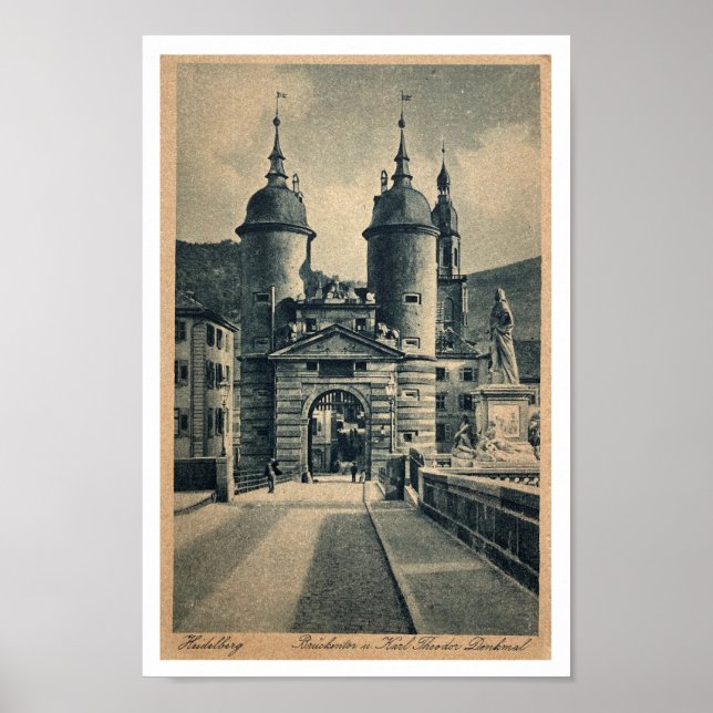 HEIDELBERG DEUTSCHLAND 1900 POSTCARD ART PRINT POSTER (Vorne)